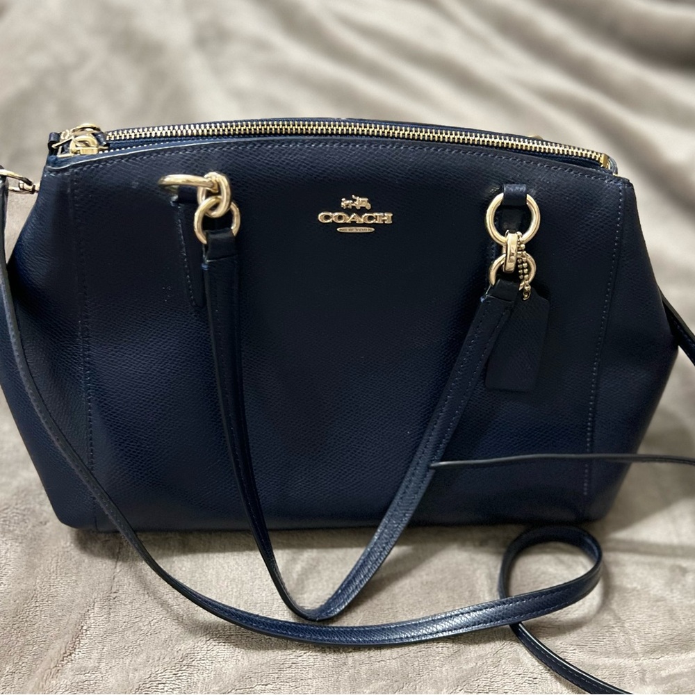 Coach Midnight blue medium size purse in excellent condition!